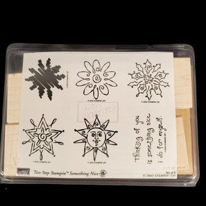 STAMPIN UP! Something Nice Unmounted Rubber Hard Wood Craft Stamp 2002